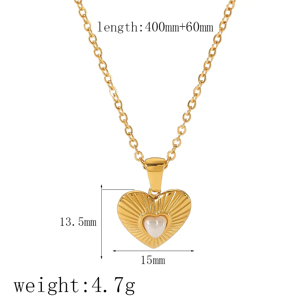 1 Piece Simple Series Elegant Geometric Stainless Steel 18K Gold Plated Artificial Pearl Women's Necklace h5 Picture2